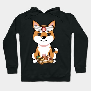 Funny orange dog is a sushi chef Hoodie